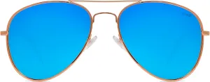 NYS Collection Premium Polarized Classic Aviator Sunglasses, Lightweight Frame, 63mm Lenses, UV400 for Men & Women