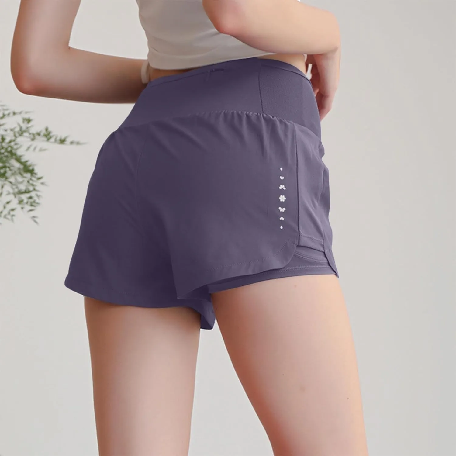 Oplxuo Womens Athletic Shorts Basic Running Shorts Lightweight Quick Dry Gym Workout Shorts