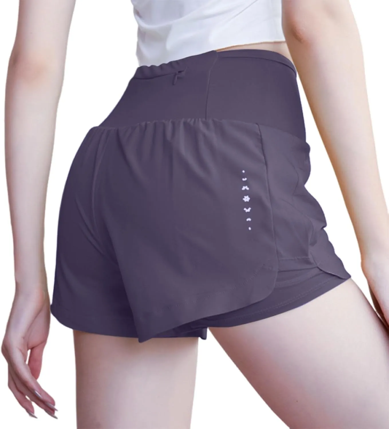 Oplxuo Womens Athletic Shorts Basic Running Shorts Lightweight Quick Dry Gym Workout Shorts
