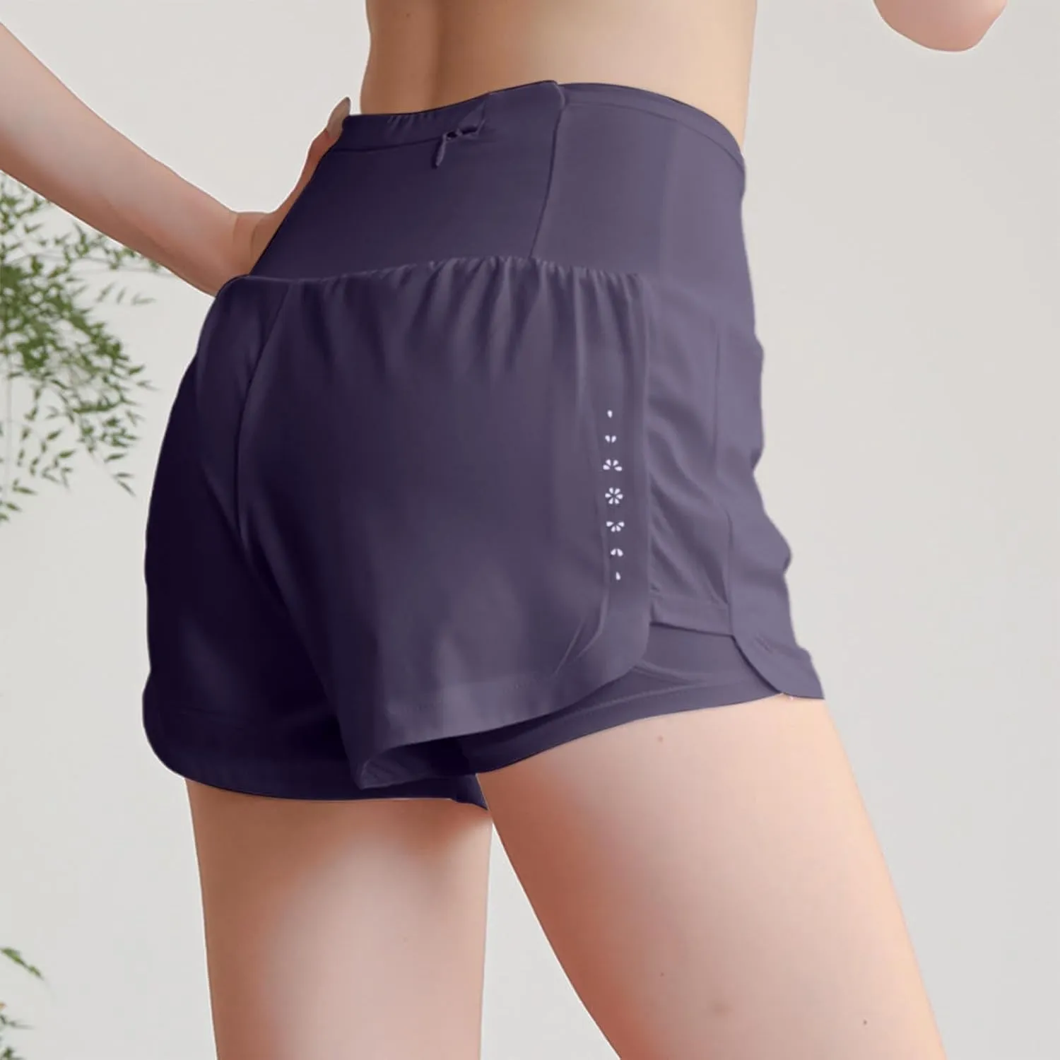 Oplxuo Womens Athletic Shorts Basic Running Shorts Lightweight Quick Dry Gym Workout Shorts