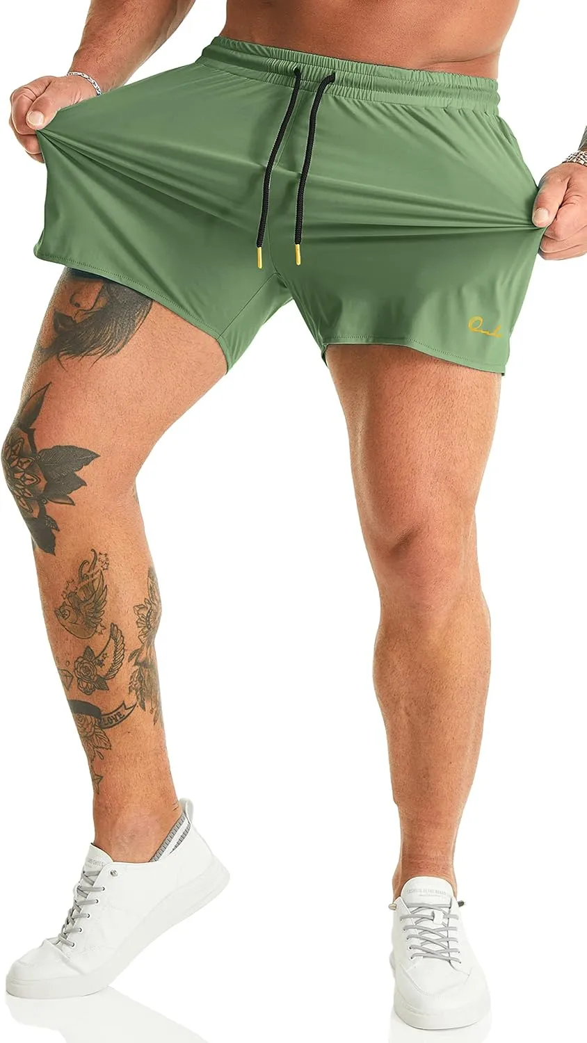 Ouber Men's Light Athletic Short Workout Quick Dry Shorts for Running Swimming Gym Training Shorts