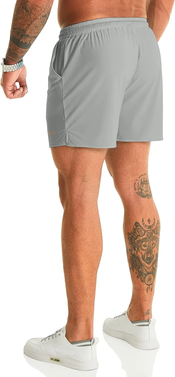 Ouber Men's Light Athletic Short Workout Quick Dry Shorts for Running Swimming Gym Training Shorts