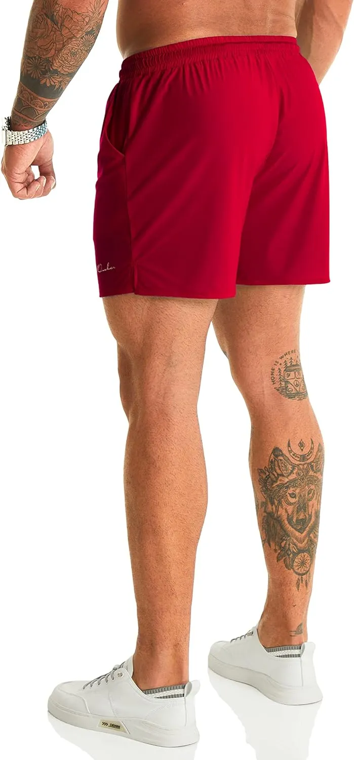 Ouber Men's Light Athletic Short Workout Quick Dry Shorts for Running Swimming Gym Training Shorts