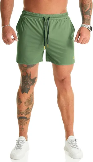 Ouber Men's Light Athletic Short Workout Quick Dry Shorts for Running Swimming Gym Training Shorts