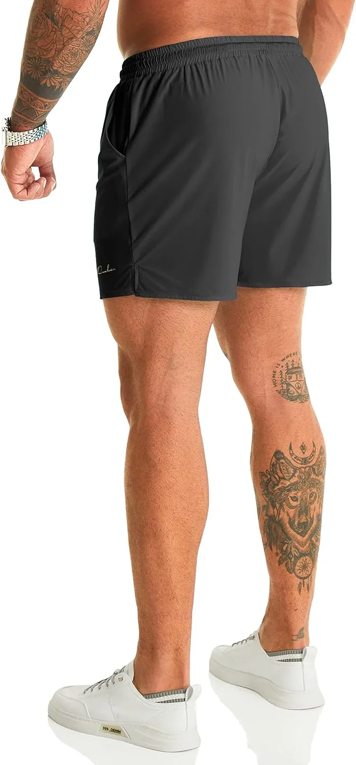Ouber Men's Light Athletic Short Workout Quick Dry Shorts for Running Swimming Gym Training Shorts