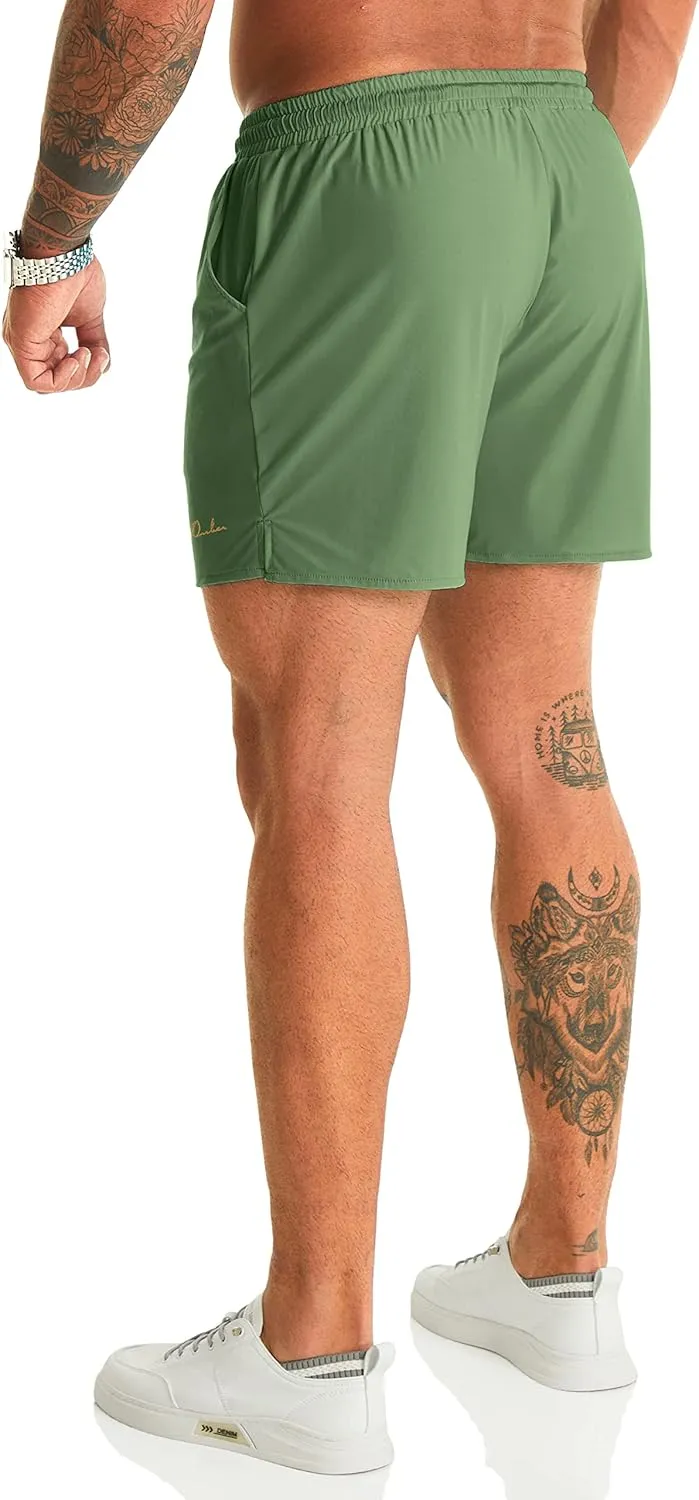 Ouber Men's Light Athletic Short Workout Quick Dry Shorts for Running Swimming Gym Training Shorts