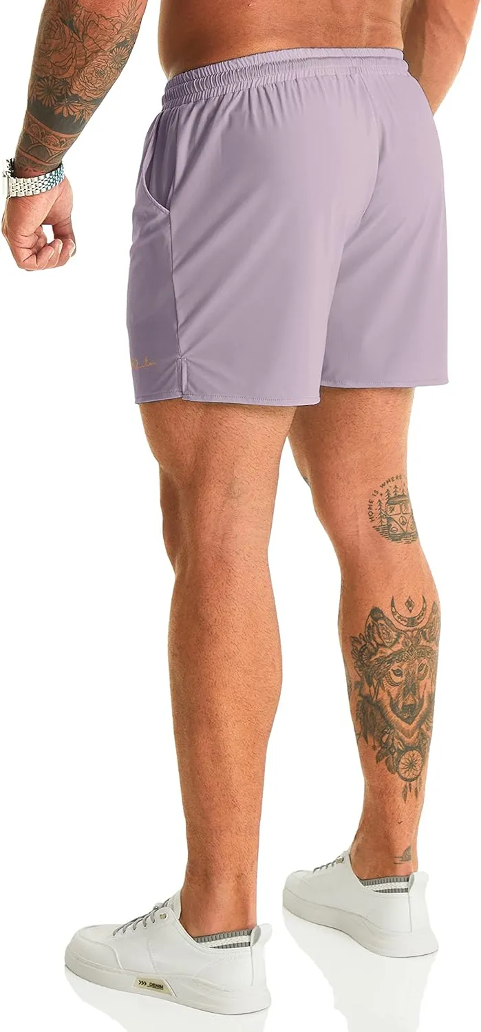 Ouber Men's Light Athletic Short Workout Quick Dry Shorts for Running Swimming Gym Training Shorts