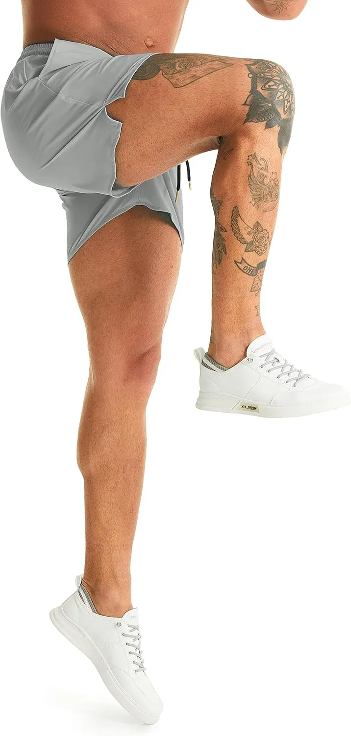 Ouber Men's Light Athletic Short Workout Quick Dry Shorts for Running Swimming Gym Training Shorts