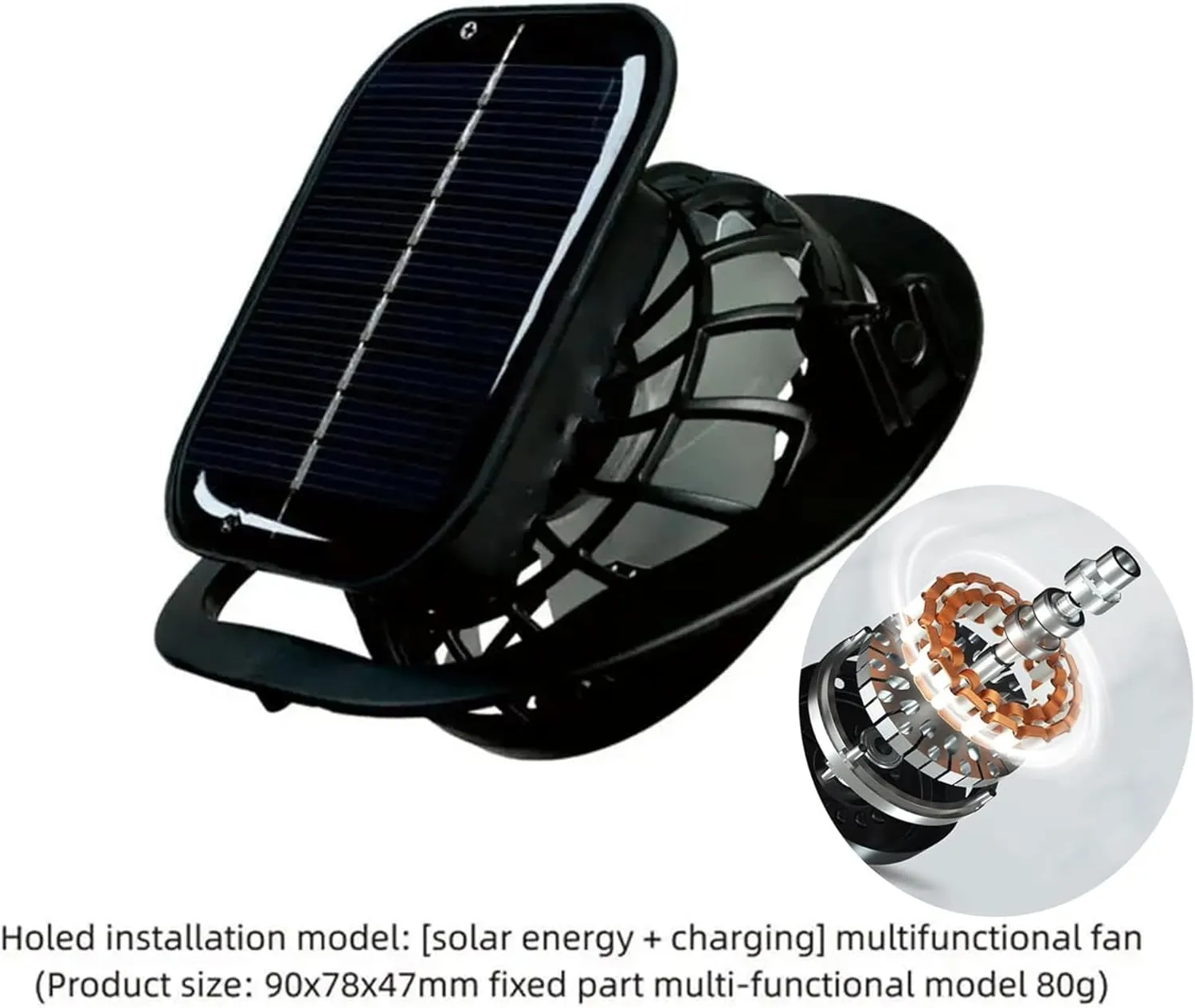 Outdoor Wide Brim Sun Hat with Solar Fan, Solar Fan Fishing Hat with 2 Solar Fan for Women Men, Solar & USB Charging