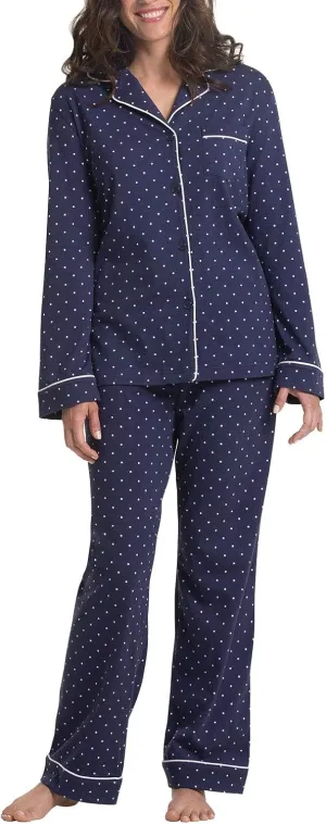 PajamaGram Pajama Set For Women - Pajamas Women Jersey Boyfriend, 100% Cotton