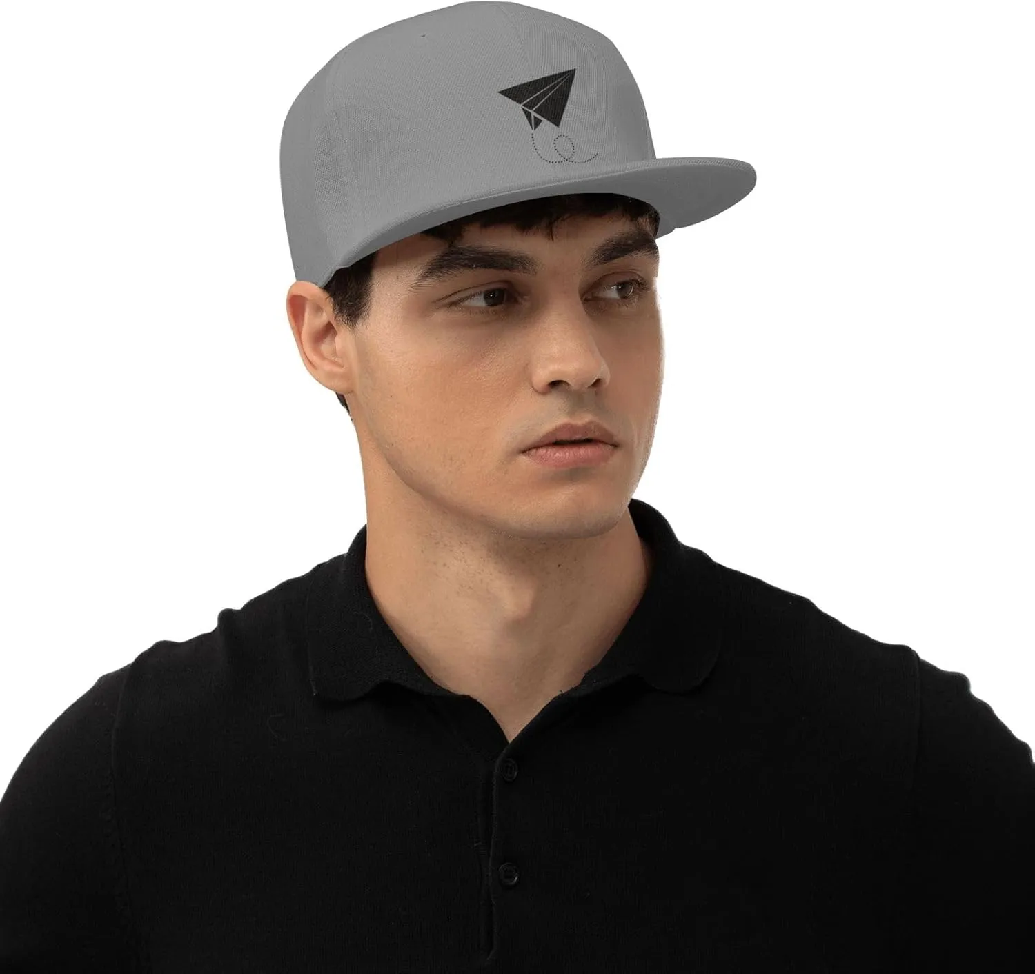 Paper Airplane Silhouette Trucker Hat for Men Snapback Hats Baseball Cap Flat Brim Hats