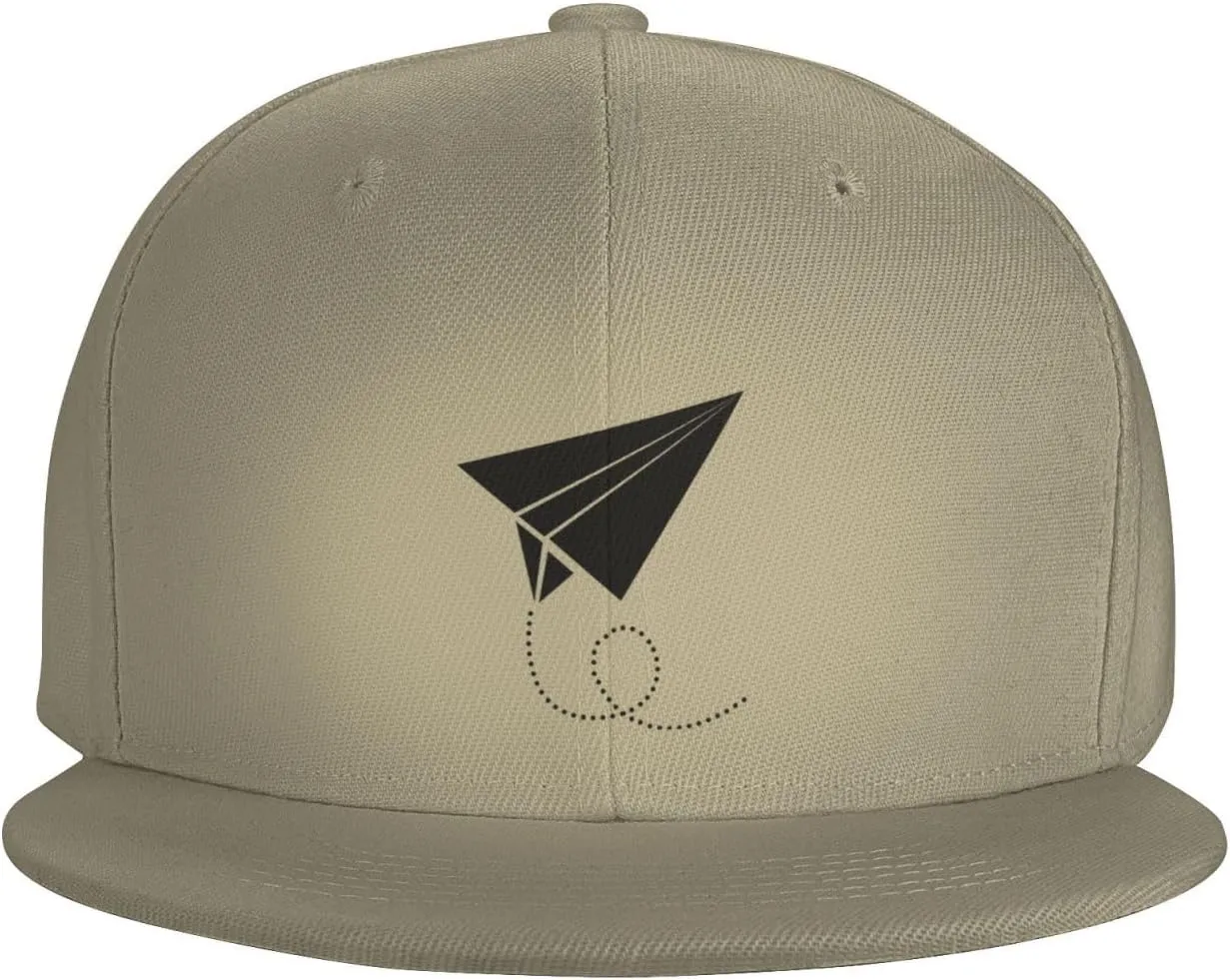 Paper Airplane Silhouette Trucker Hat for Men Snapback Hats Baseball Cap Flat Brim Hats
