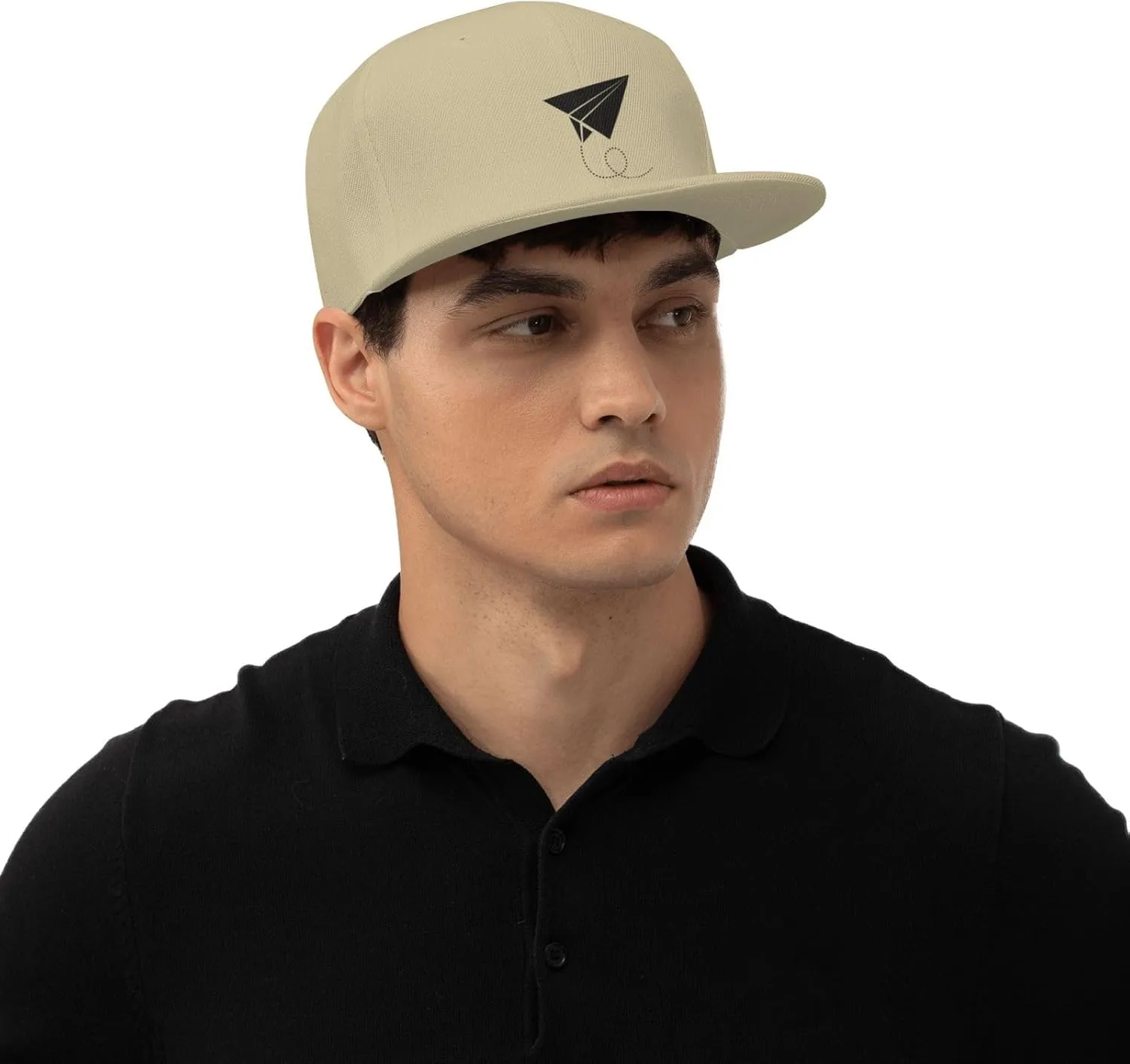 Paper Airplane Silhouette Trucker Hat for Men Snapback Hats Baseball Cap Flat Brim Hats