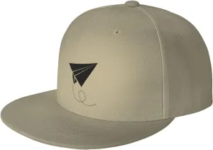 Paper Airplane Silhouette Trucker Hat for Men Snapback Hats Baseball Cap Flat Brim Hats