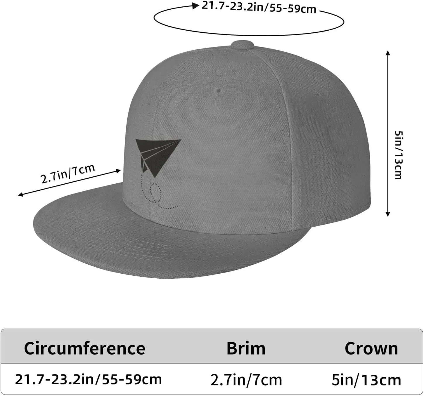 Paper Airplane Silhouette Trucker Hat for Men Snapback Hats Baseball Cap Flat Brim Hats