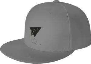 Paper Airplane Silhouette Trucker Hat for Men Snapback Hats Baseball Cap Flat Brim Hats