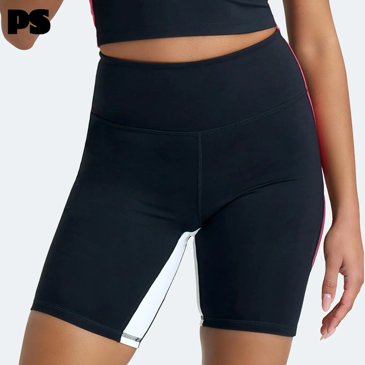 POPSUGAR PS Biker Shorts Women 8.5" Workout Shorts Women with Pockets High Waisted Yoga Running Gym Spandex Shorts
