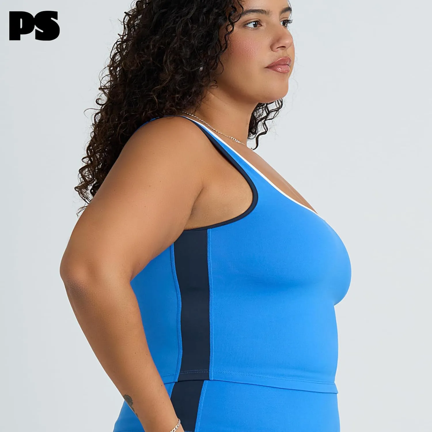 POPSUGAR PS Workout Tank Tops for Women with Built in Bra, Racerback Sports Athletic Shirts Camisole Yoga Top with Shelf Bra