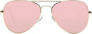 Pro Acme Classic Polarized Aviator Sunglasses for Women Men, Lightweight Metal Pilot Frame UV400 Protection 58MM