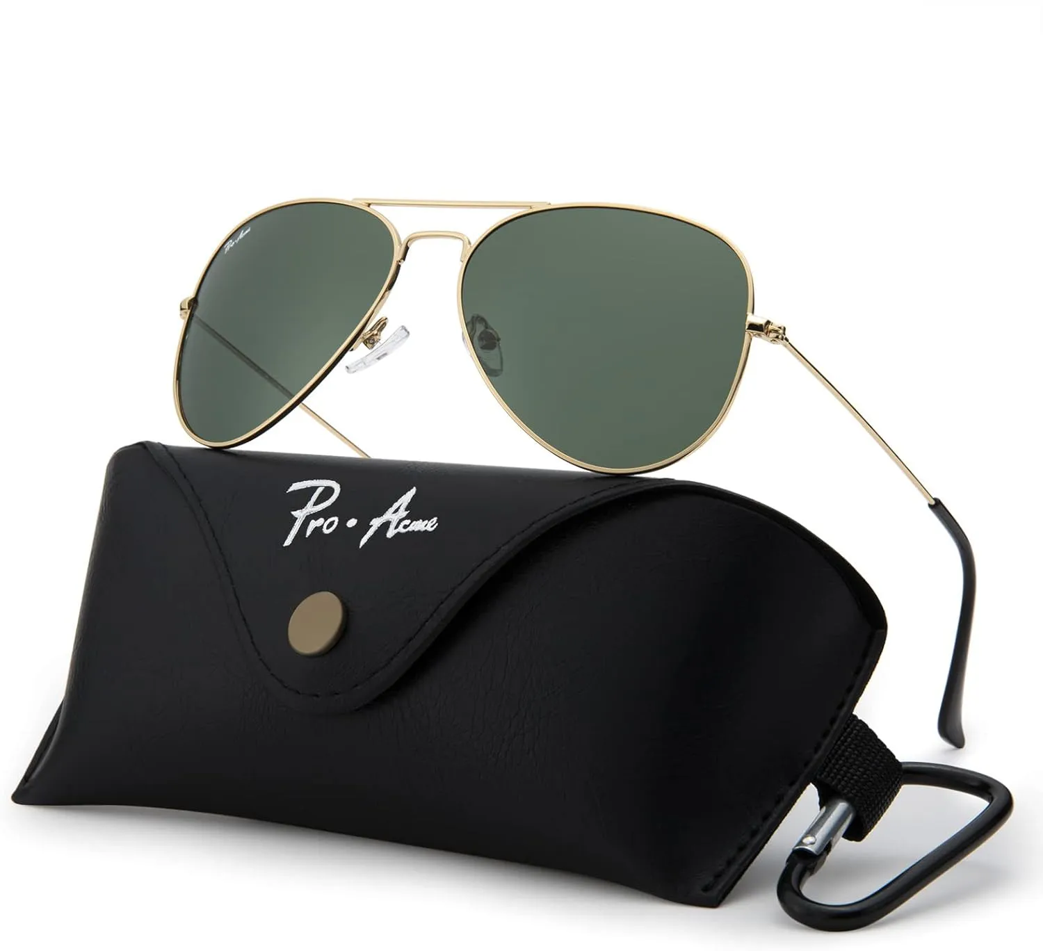 Pro Acme Classic Polarized Aviator Sunglasses for Women Men, Lightweight Metal Pilot Frame UV400 Protection 58MM