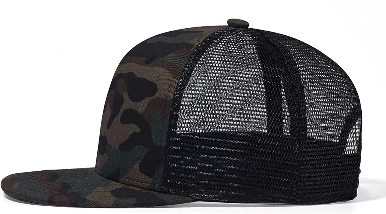 Quanhaigou Adjustable Snapback Hat for Men Women,Unisex Hip Hop Baseball Cap Flat Bill Brim Dad Hats