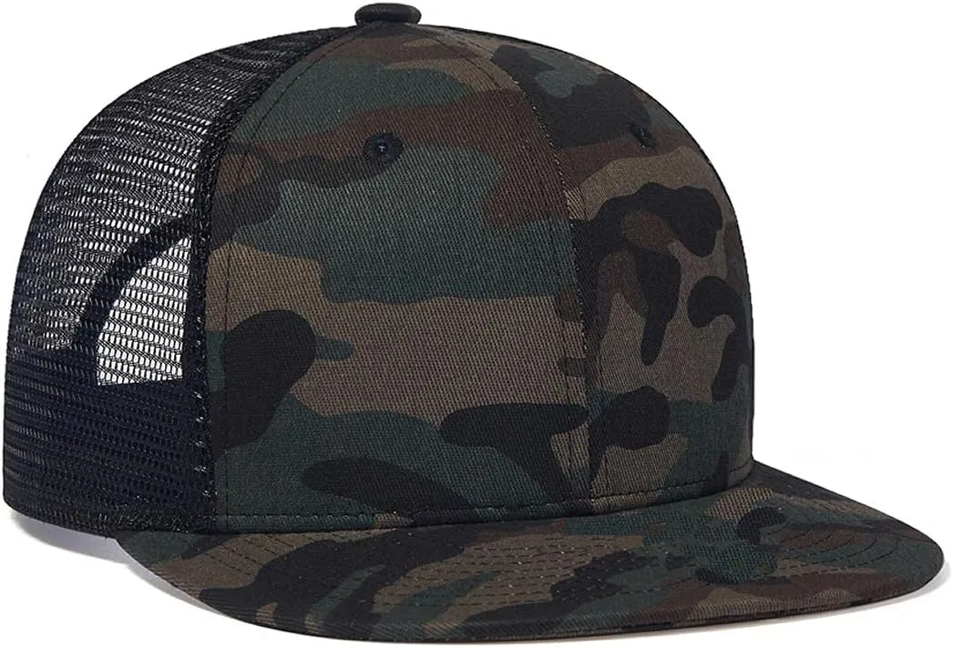Quanhaigou Adjustable Snapback Hat for Men Women,Unisex Hip Hop Baseball Cap Flat Bill Brim Dad Hats