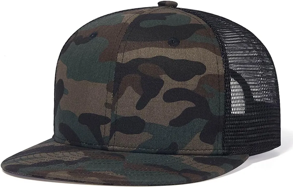 Quanhaigou Adjustable Snapback Hat for Men Women,Unisex Hip Hop Baseball Cap Flat Bill Brim Dad Hats