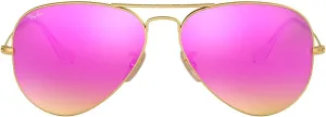 Ray-Ban RB3025 Classic Mirrored Aviator Sunglasses