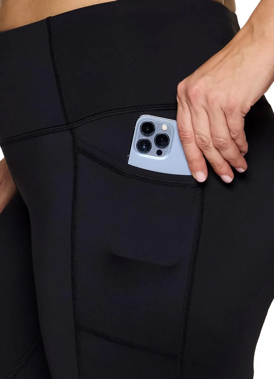 RBX Activewear Plus Size Legging for Women in Capri Length High Waist Squat Proof Running Yoga Pants with Pockets