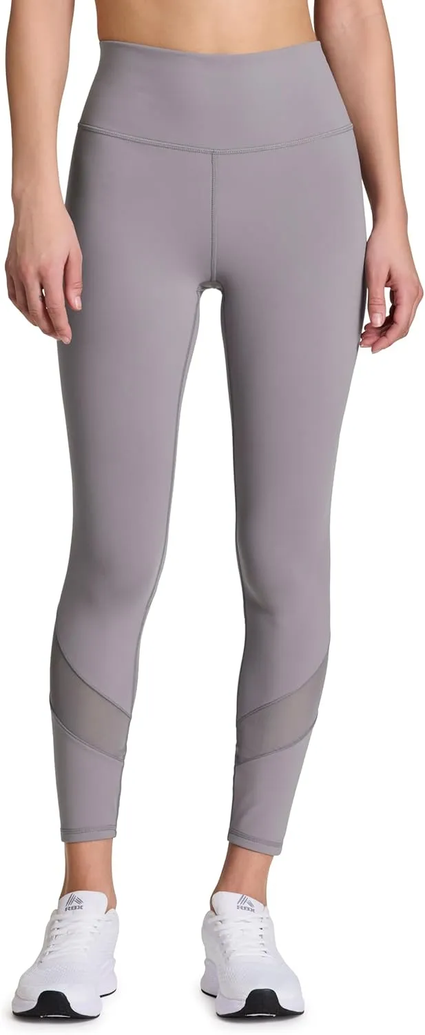 RBX Activewear Women's Yoga Leggings with Pockets, 7/8 Legging with Mesh Ankle Length Workout Pants Squat Proof Tights