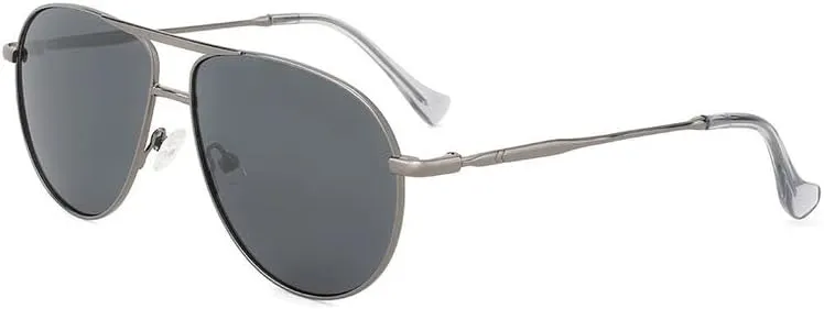 Retro Square Polarized Aviator Sunglasses for Men Women Classic Metal Frame UV400 Protection for Driving/Holiday