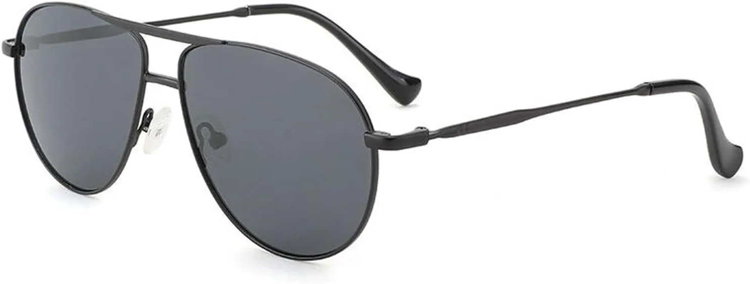 Retro Square Polarized Aviator Sunglasses for Men Women Classic Metal Frame UV400 Protection for Driving/Holiday