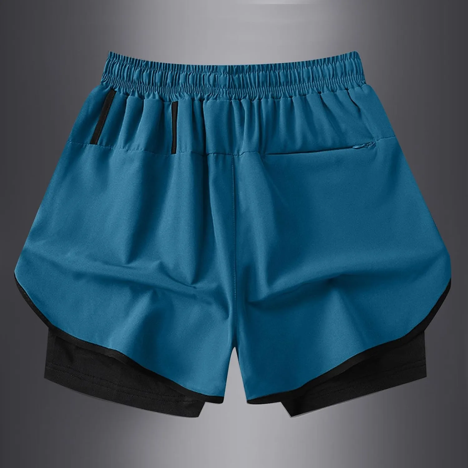 Running Basketball Hiking Shorts Breathable Quick-Dry Shorts with Compression Linen Elastic Drawstring Waist Pants