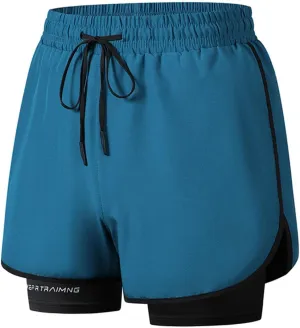 Running Basketball Hiking Shorts Breathable Quick-Dry Shorts with Compression Linen Elastic Drawstring Waist Pants