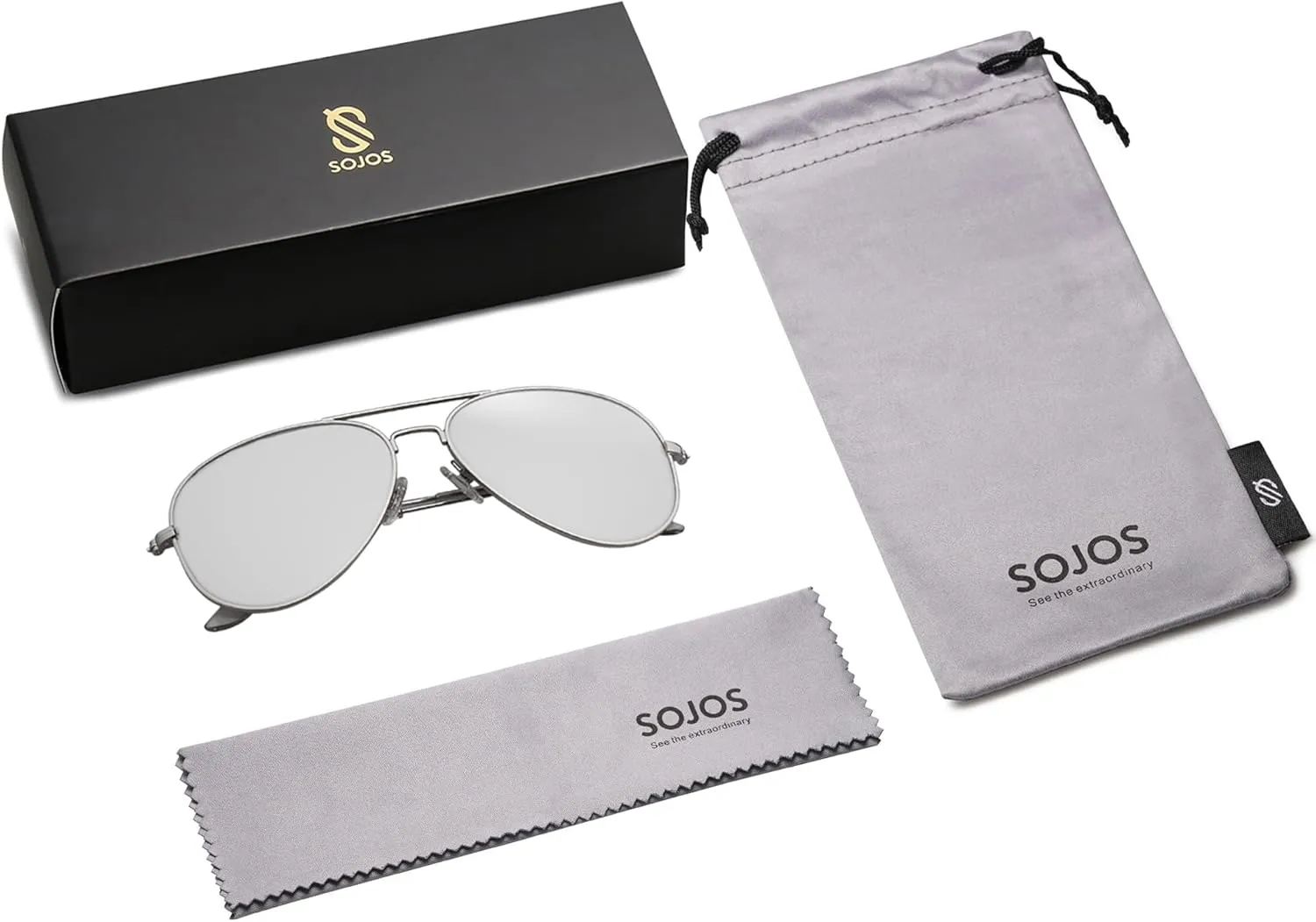 SOJOS Classic Aviator Polarized Sunglasses for Men Women Vintage Retro Style