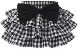SOLILOQUY Women's Lolita Kawaii Mini Skirts Elastic Waist Tiered Ruffle Mini Skirts/Skort Japanese Korean Cute Sweet Skirt