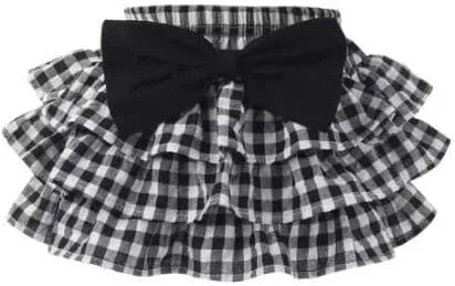 SOLILOQUY Women's Lolita Kawaii Mini Skirts Elastic Waist Tiered Ruffle Mini Skirts/Skort Japanese Korean Cute Sweet Skirt