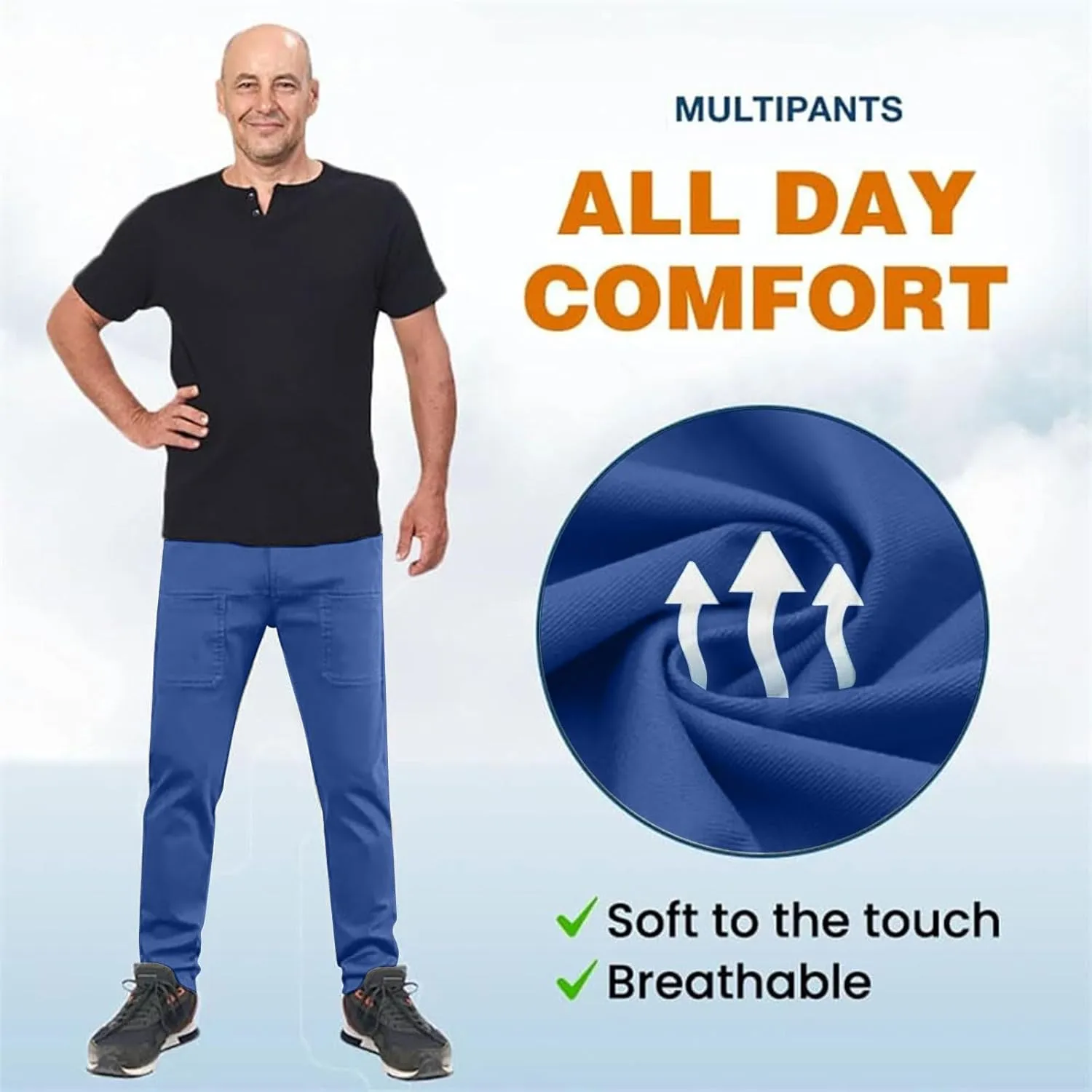 Stretch Cargo Pants, Sirmale Mencomfy MultiPants - High Stretch Multi-Pocket Durable Cargo Pants for Men