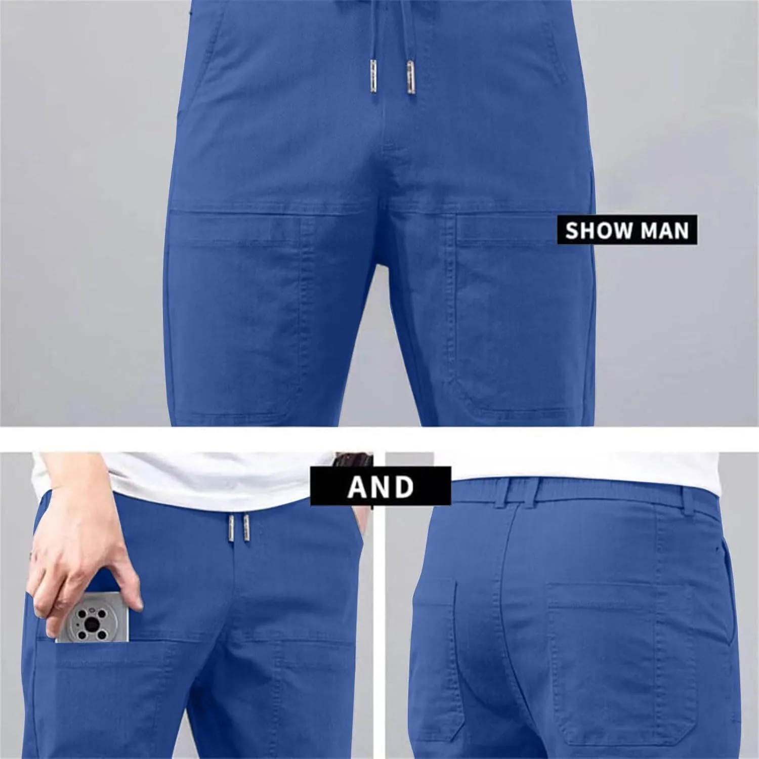 Stretch Cargo Pants, Sirmale Mencomfy MultiPants - High Stretch Multi-Pocket Durable Cargo Pants for Men