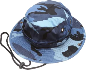 Summer Outdoor Boonie Hunting Fishing Safari Bucket Sun Hat with Adjustable Strap