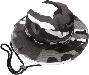 Summer Outdoor Boonie Hunting Fishing Safari Bucket Sun Hat with Adjustable Strap