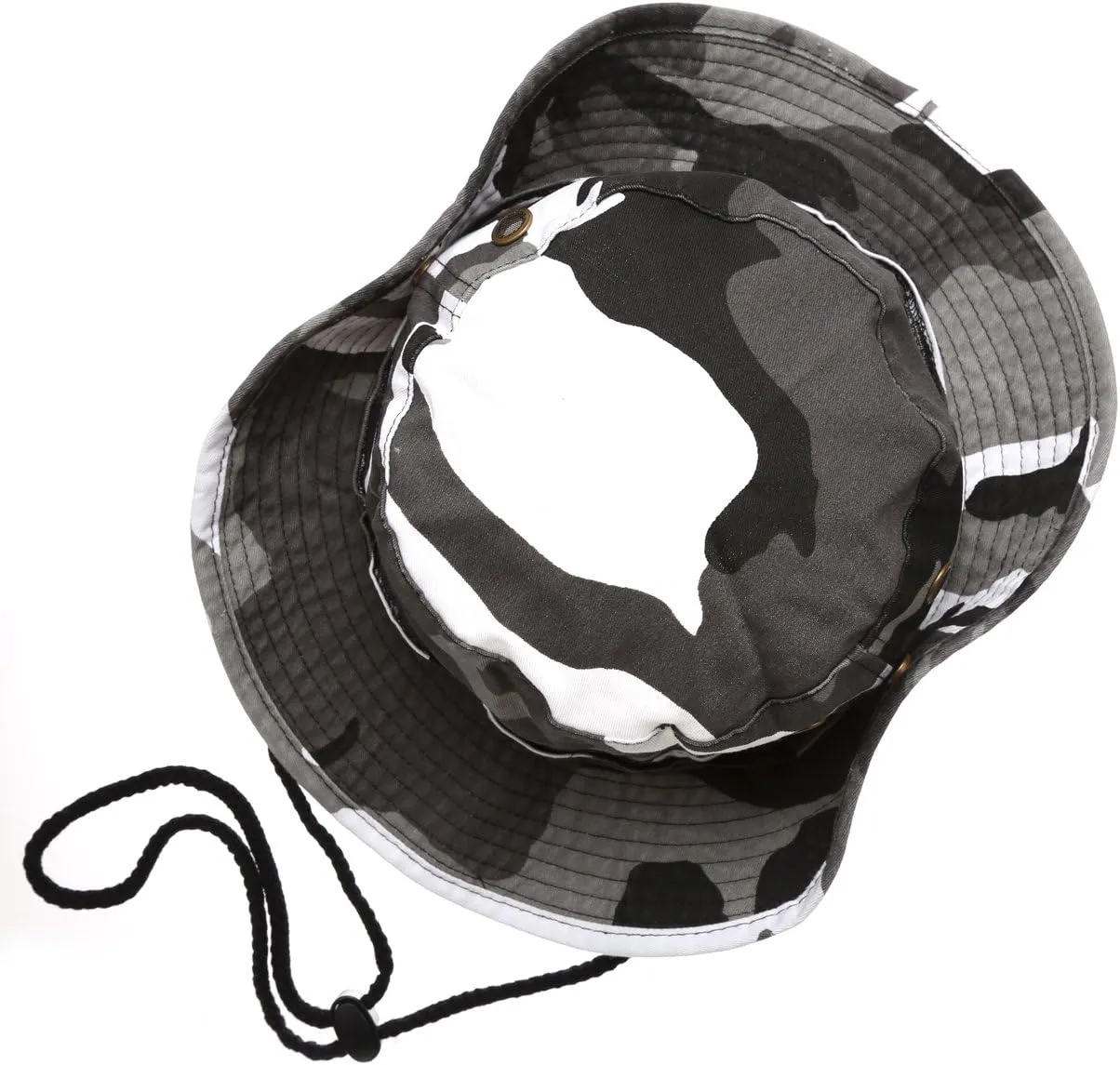 Summer Outdoor Boonie Hunting Fishing Safari Bucket Sun Hat with Adjustable Strap