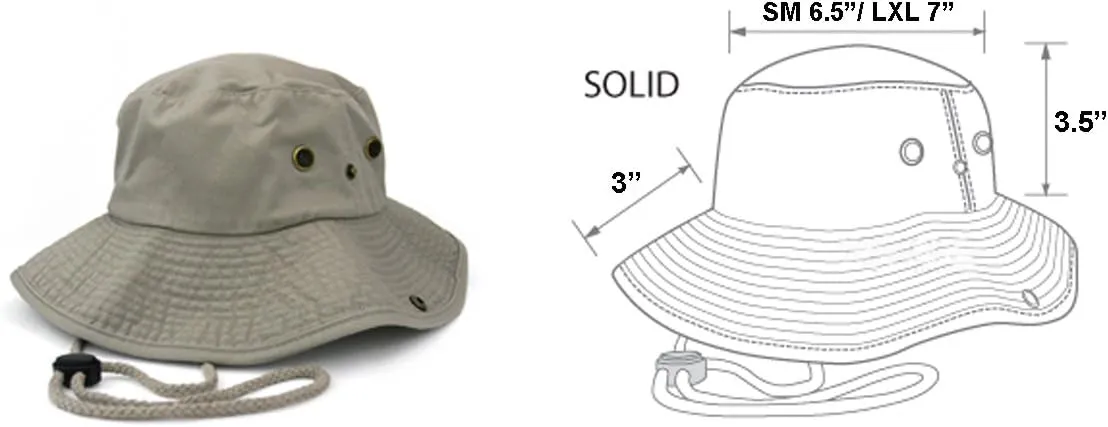 Summer Outdoor Boonie Hunting Fishing Safari Bucket Sun Hat with Adjustable Strap