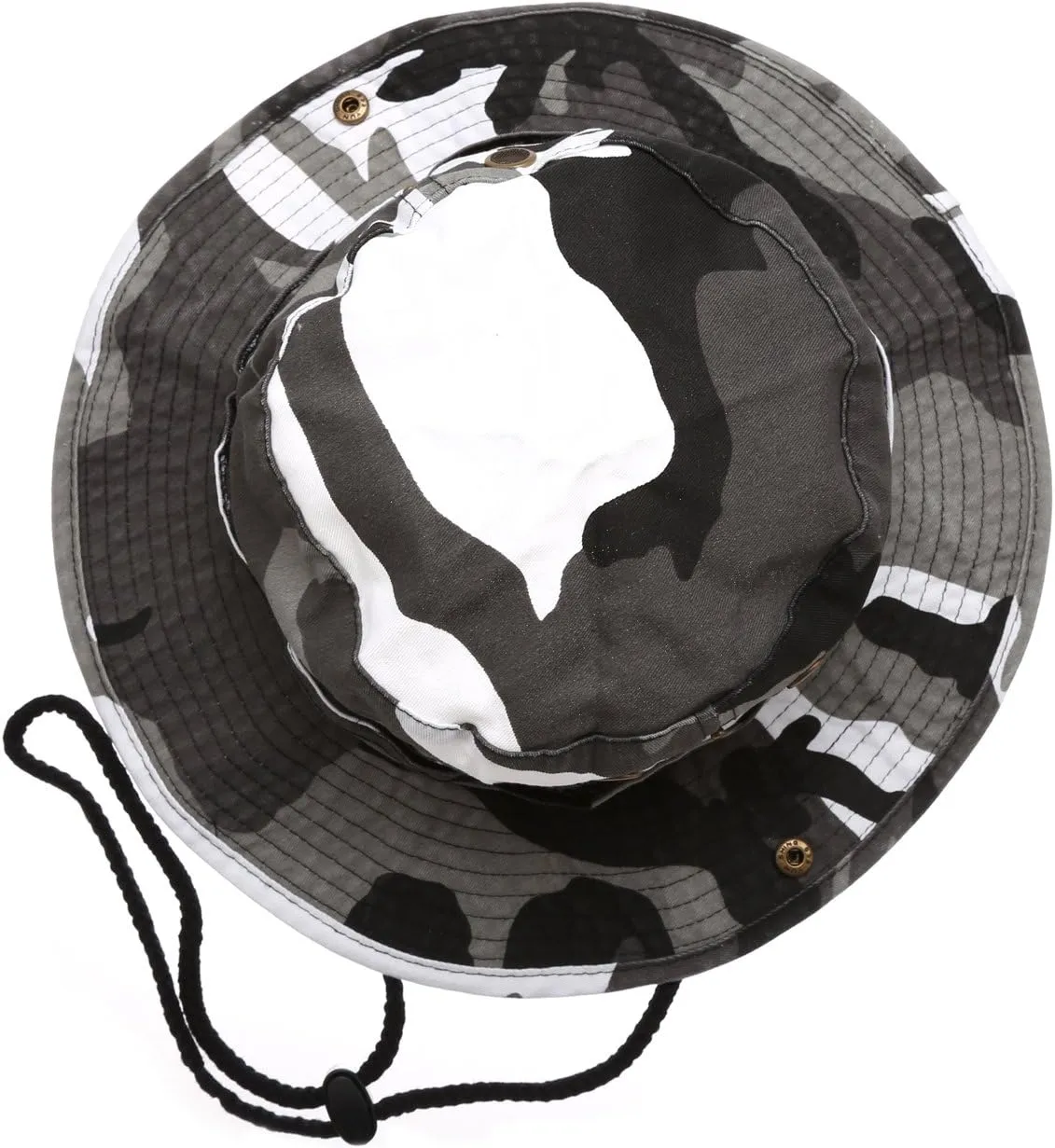 Summer Outdoor Boonie Hunting Fishing Safari Bucket Sun Hat with Adjustable Strap