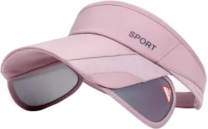 Summer Sun Visor Hat - Women Adjustable Golf Cap with Retractable Brim, UV Protection Beach/Tennis Sport Hat