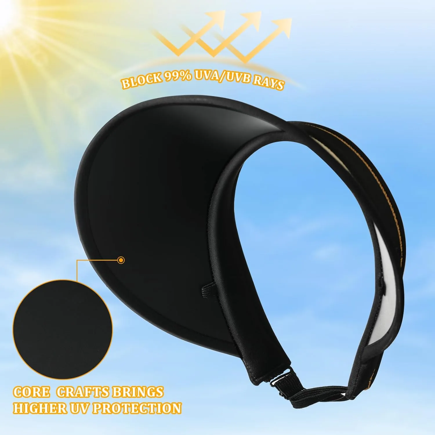 Sun Hats for Women, Beach Hat Sun Hat Women Visor Hats Wide Brim Straw Ponytail Hats for Women Foldable Floppy