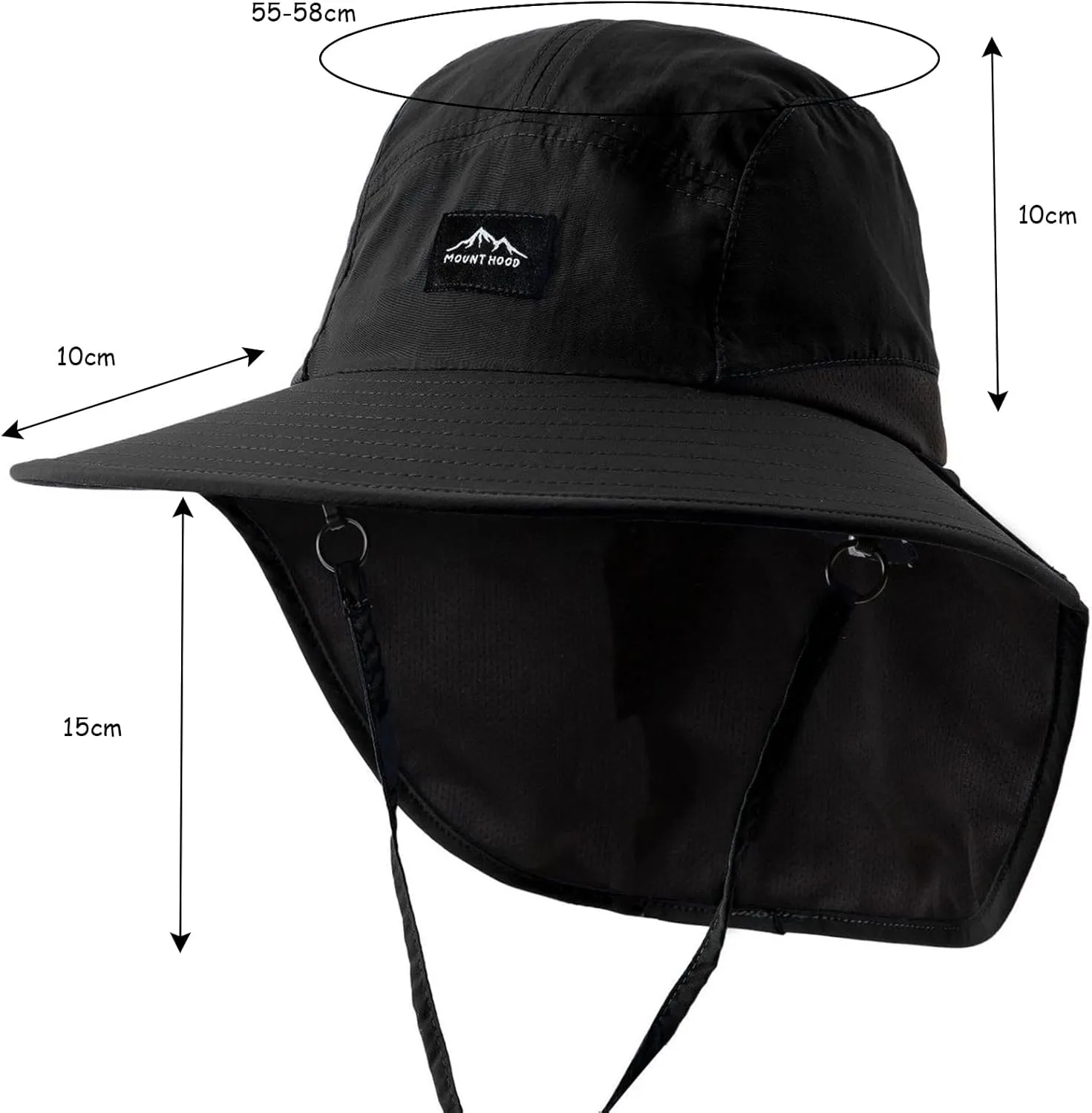 Sun Hats for Women Men Packable, Wide Brim Womens Sun Hat UPF 50 , Summer Hiking Fishing Travel Men Beach Hats with Neck Flap