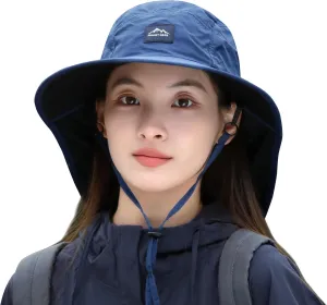 Sun Hats for Women Men Packable, Wide Brim Womens Sun Hat UPF 50 , Summer Hiking Fishing Travel Men Beach Hats with Neck Flap