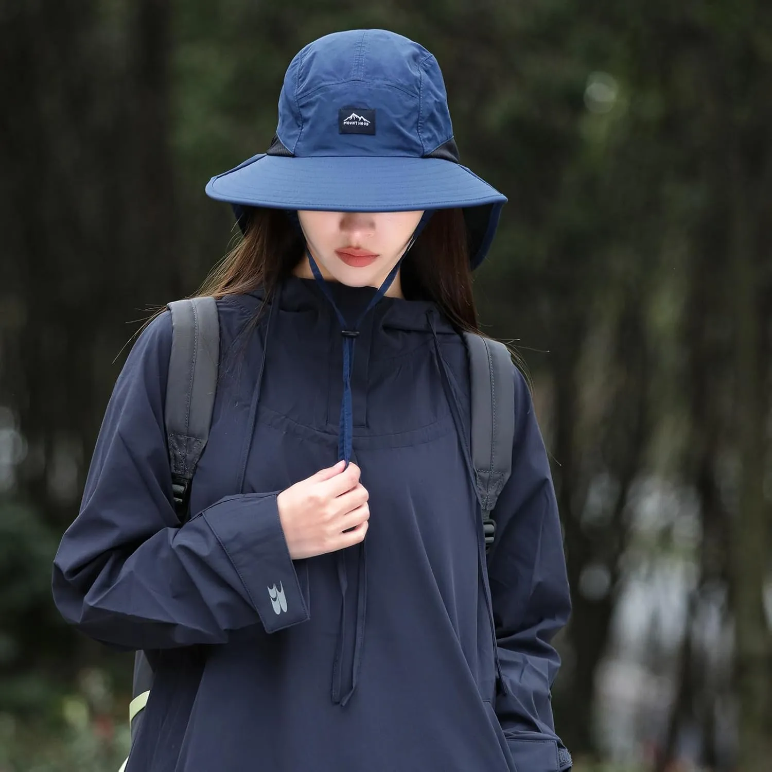 Sun Hats for Women Men Packable, Wide Brim Womens Sun Hat UPF 50 , Summer Hiking Fishing Travel Men Beach Hats with Neck Flap