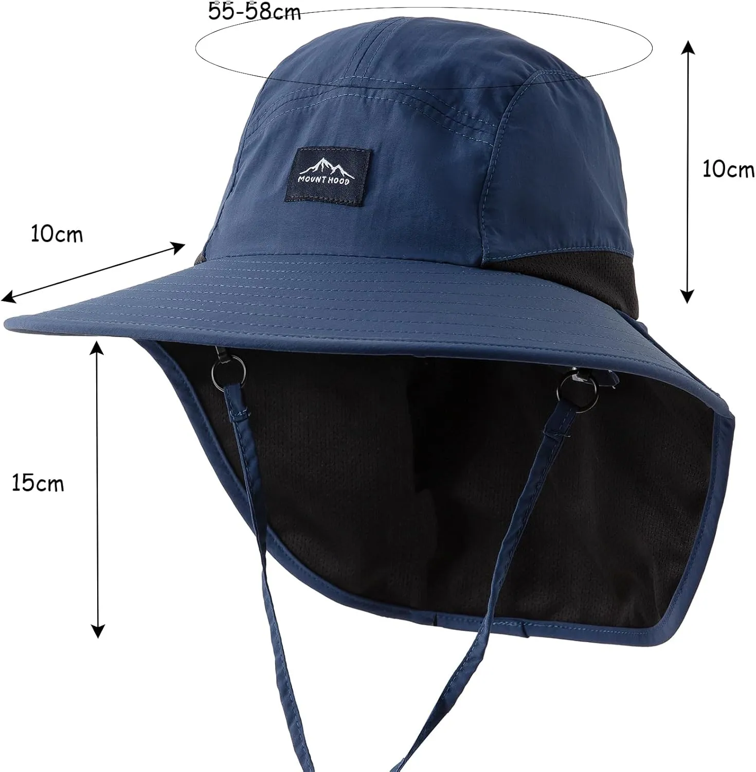 Sun Hats for Women Men Packable, Wide Brim Womens Sun Hat UPF 50 , Summer Hiking Fishing Travel Men Beach Hats with Neck Flap